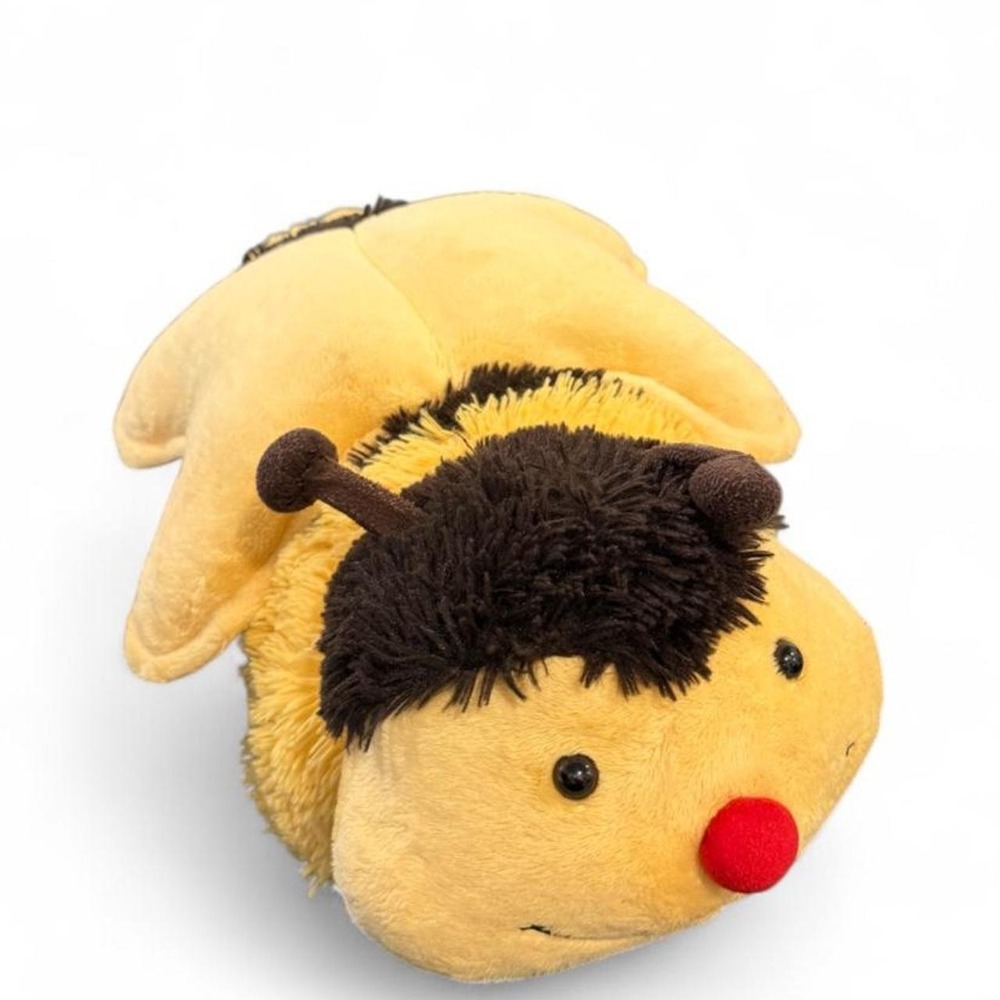 Pillow Pets Buzzy Bumble Bee Plush Toy Yellow Brown Striped Large 2010